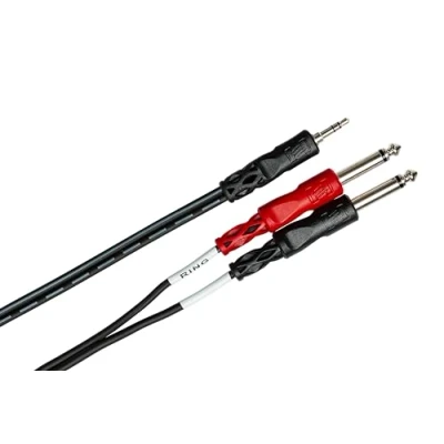 Image of Hosa Stereo Breakout 3.5mm to Dual 1/4 Ts 3ft