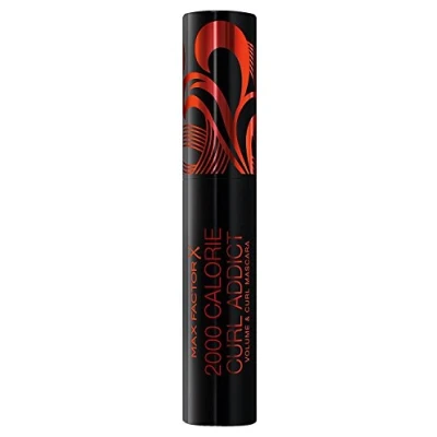Image of Max Factor 2 Calorie Curl Addict Mascara with Curved Brush, Volume and In One, Black, 11 ml