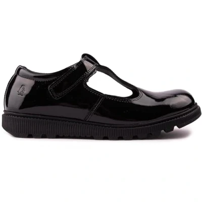 Image of Hush Puppies Girls Gracie 2 Shoes Black Leather Size UK 5 Infant