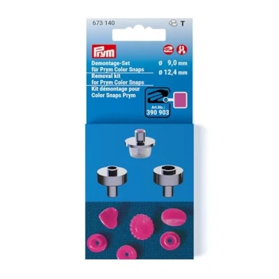 Image of Disassembly set Color Snaps [Ø 9 + 12,4 mm] Prym metallic silver