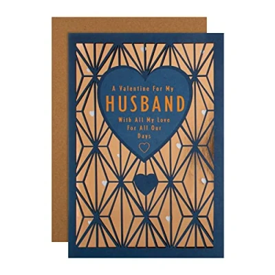 Image of Hallmark Valentine&#039;s Day Card for Husband Traditional Heart Design