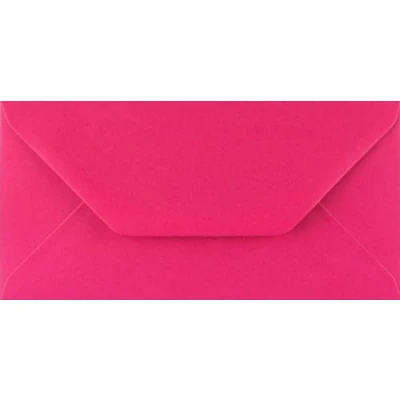 Image of DL Coloured Envelopes for Greeting Cards Wedding Invitations &amp; Crafts (110x220mm) Pack of 50 (Fuchsia Pink)