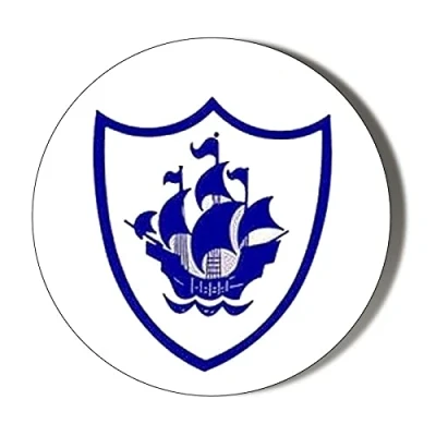 Image of Gift Insanity BLUE PETER CREST WHITE 38mm Small Novelty Badge