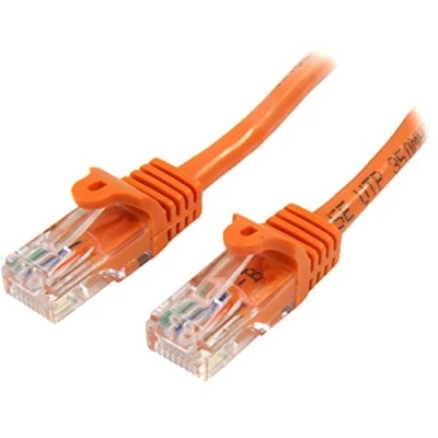 Image of StarTech.com 3 m Orange Cat5e Snagless RJ45 UTP Patch Cable 3m Cord Ethernet Male to Cat 5e (45PAT3MOR)