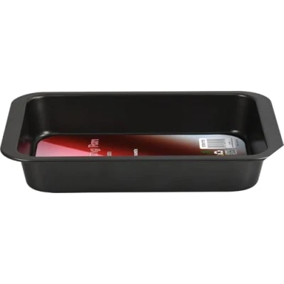Image of Premium Non Stick Carbon Steel Oblong Lasagne Baking Roasting Pan 36.3 x 24.5 5.5cm (1 Pan)