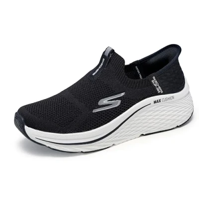 Image of Skechers Women&#039;s MAX Cushioning Elite 2.0 Eternal Sneaker, Black, 6.5 UK