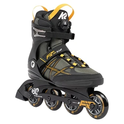 Image of K2 F.I.T. 80 BOA Inline Skates Mens Sz 9 Grey/Mustard
