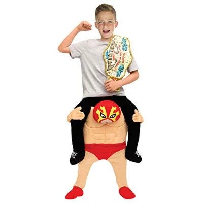 Image of Morph MCKPBWR Piggy Back Costume, Child, Cartoon, Wrestler, One Size