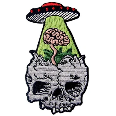 Image of Losing Mind Brain Lost in UFO Patch Embroidered Badge Iron On Sew Emblem