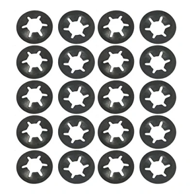 Image of sourcingmap Internal Tooth Star Washers M8 x 18mm 65Mn Black Oxide Finish Push On Lock Washer Locking Clips Fastener 20pcs