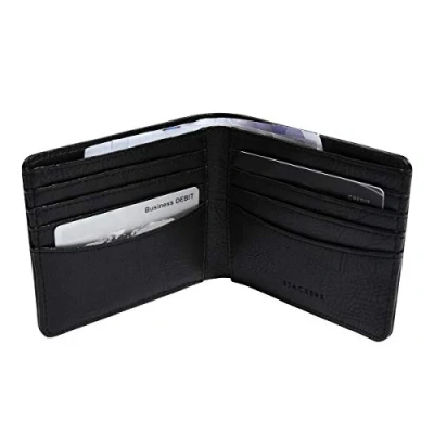 Image of Stackers Mens Black Small ID Card Case