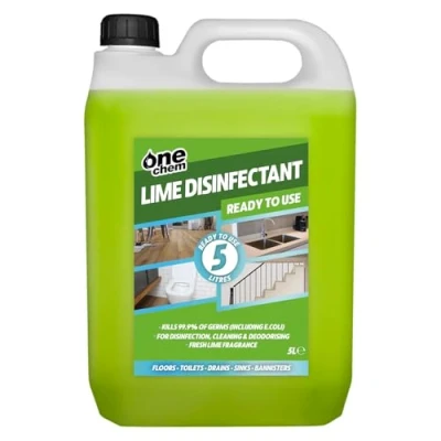 Image of One Chem Lime Disinfectant and Cleaner, 5 Litres, Kills 99.9% of germs, Fresh Fragrance