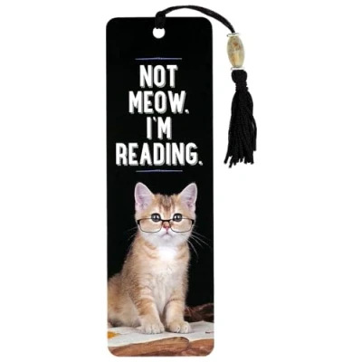 Image of Not Meow. I&#039;m Reading. Beaded Bookmark