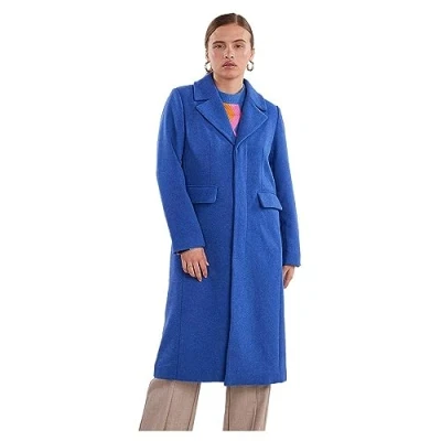 Image of YAS Women&#039;s Lima LS Wool Mix Coat S. Noos, Federal Blue, L