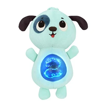 Image of B. toys Twinkle Tummies Dog Soothing Plush Animal for Infants with Glowing Tummy &amp; Six Lullabies