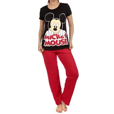 Image of Disney Womens Mickey Mouse Pyjamas Red Small