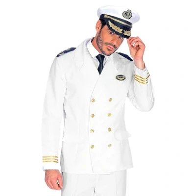 Image of Widmann 08571 Costume Jacket Captain, Solid, White, S