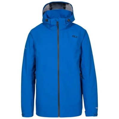 Image of Trespass Tredt Men Lozano Waterproof Jacket with Removable Hood Blue, XX Large