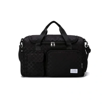 Image of Balakaka Travel Duffel Bag 46x23x30 cm, 31L Large Womens Mens Sports Gym with Shoe Compartment Wet Pocket, Weekend Overnight Trolley Sleeve for Swimming Shopping, Black