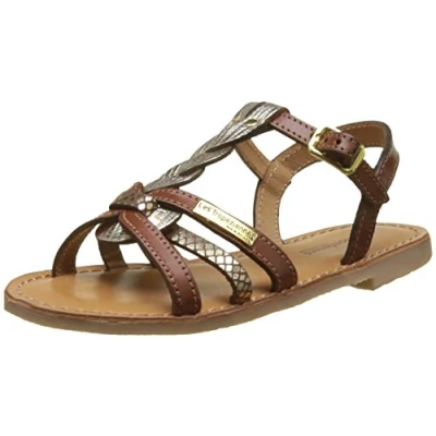 Image of Les Tropéziennes par M. Belarbi Boy&#039;s Girls&#039; BADAMI Ankle Strap Sandals, Brown Tan Or 797, 13.5 UK Child