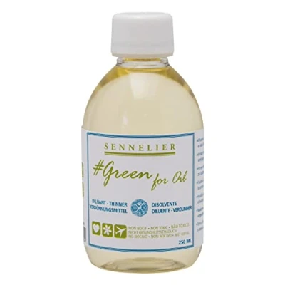 Image of Sennelier Green for oil paint 250ml Thinner non toxic additives painting