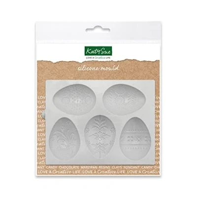 Image of Katy Sue Decorative Eggs Silicone Mould for Craft &amp; Miniature Cake / Cookie Decorating