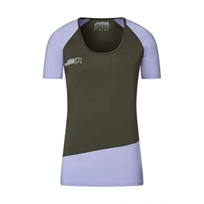Image of Rock Experience REWT01461 Merlin SS T Shirt Women&#039;s 1924 Olive Night+2268 Baby Lavender XS