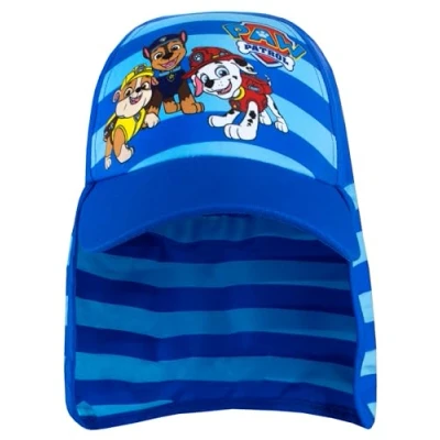 Image of Paw Patrol Sun Hat Chase and Marshall Pool Beach with Visor Summer Hats for Kids One Size Blue