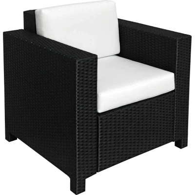 Image of Outsunny Outdoor Rattan Garden Patio Wicker Weave Furniture Table Sofa Chair Black New01 0716