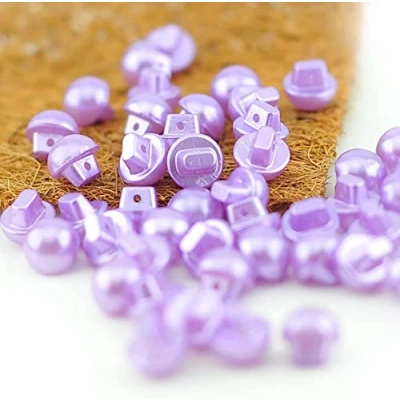 Image of 12mm Buttons Round Domed Sewing Pearl 50pk Purple