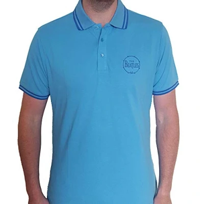 Image of Paradiso Clothing THE Beatles DRUM Unisex Polo shirt, Size: Medium, Blue