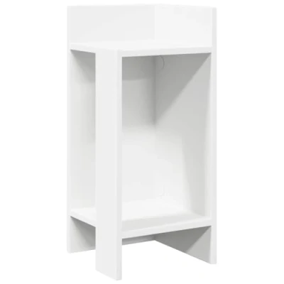 Image of vidaXL Side Tables 2pcs with Shelves White Engineered Wood 25.5x27x60 cm Modern Living Room/Office/Bedroom Accent Furniture