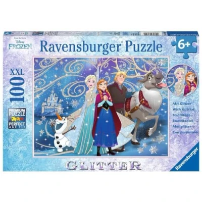 Image of Ravensburger 13610 Disney Frozen Glittery Snow XXL Jigsaw Puzzle 100 Pieces