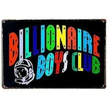 Image of Aoevc Billionaire Boys Club Rust Metal Tin Sign Vintage For Home Bar Pub Garage Decor Gifts 6x8 Inch