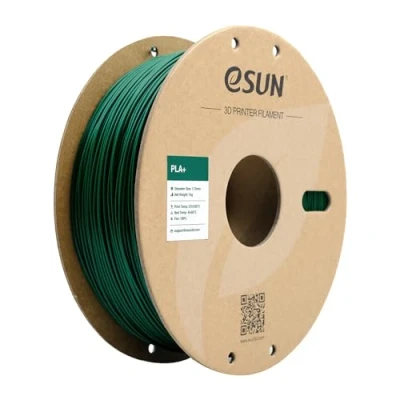 Image of eSUN PLA+ Filament 1.75mm, Enhanced Toughness 3D Printer PLA Plus, Dimensional Accuracy +/ 0.03mm, 1KG Spool (2.2 LBS) Printing for Printers, Pine Green