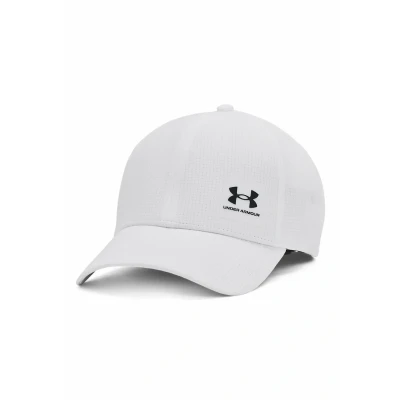 Image of Under Armour Mens M Iso chill ArmourVent Adjustable Baseball Cap, Men&#039;s Cap with Mesh Vent, Sport Visor White
