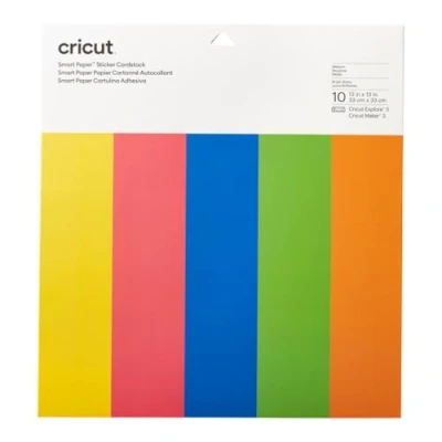 Image of Cricut Smart Paper Sticker Cardstock 10 Sheets 33cm x Bright Bows