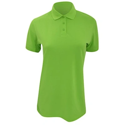 Image of Kustom Kit Women&#039;s Short Sleeve Polo Shirt, Lime Green, 14