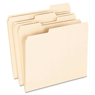 Image of Earthwise by Pendaflex 74520 Recycled Paper File Folder, 1/3 Cut, LTR, Manila (Box of 100)