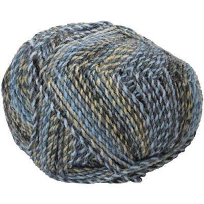 Image of James Brett Marble Chunky Knitting Yarn 100% Soft Acrylic Wool 200g Ball (Blue &amp; Grey Mix MC2)