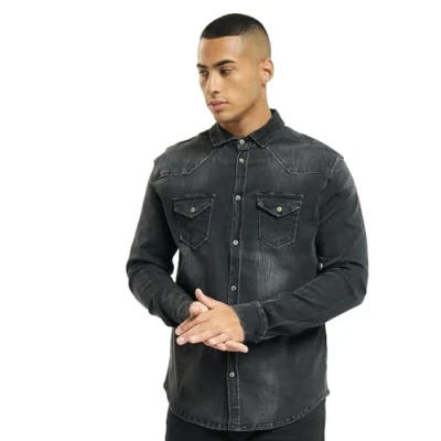 Image of Brandit Herren Riley Denimshirt Shirt, Men&#039;s, Size: 4XL, Black