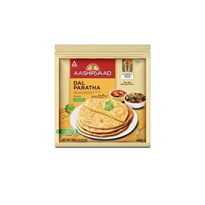 Image of Aashirvaad Dal Paratha 400G Stuffed Flat Bread Dish Breakfast Food Ready to Eat 100% Fresh Indian Origin