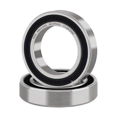 Image of XIKE 2 pcs 6803 2RS ball bearings 17x26x5mm, Double Rubber Seal｜Pre Lubricated｜Chrome Steel｜6803RS Deep groove with seals.