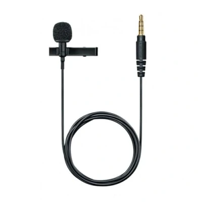 Image of Shure MVL Lavalier Microphone for iPhone &amp; Tablet External Clip On Mini Lapel Mic Video Recording Vlogging with 3.5 mm Connector, Windscreen, Mount Carrying Pouch