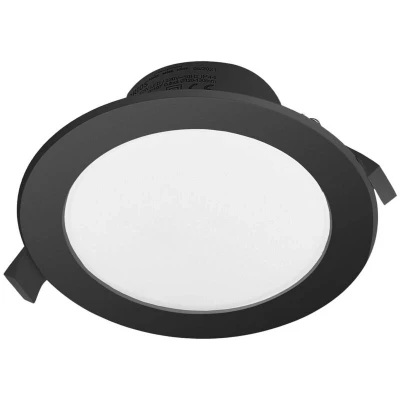 Image of Prios LED recessed spotlight Rida, black, 14.5 cm, 12 W, CCT