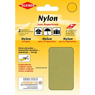 Image of Kleiber Self Adhesive Waterproof Nylon Repair Patches, Beige,12 x 10 centimeters