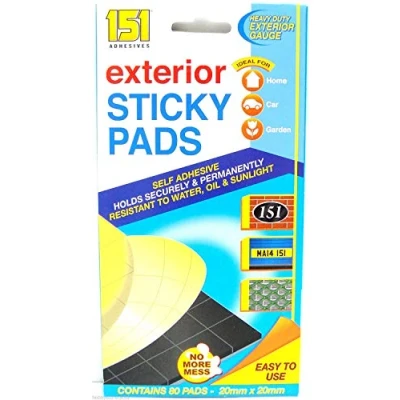 Image of 2 x Sticky Fixers Permanent Foam Pads Double Sided Self Adhesive 80 Exterior