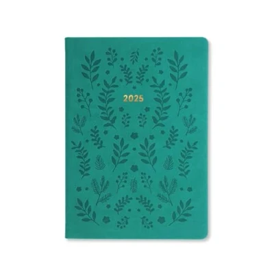 Image of Letts of London Woodland A5 week to view 2025 diary green