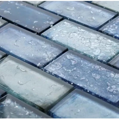 Image of Rainfall Glass Mosaic 30 x 0.8 cm (Blue Sample)