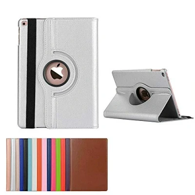 Image of Rotate 360 Leather Case For Apple iPad Air 1 (2013) 2 (2014) and 5th Generation (2017) 6th (2018) (Silver)